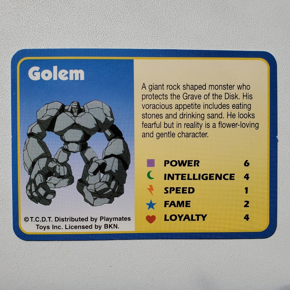 Monster Rancher Golem NM Collectible Trading Card